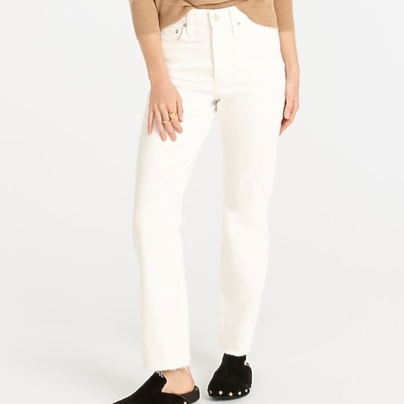 J crew slim boyfriend jeans white - Picture 1 of 4